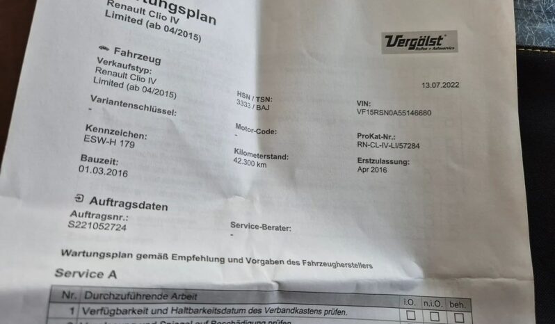 Renault Clio 1.2 16V 75 Limited full